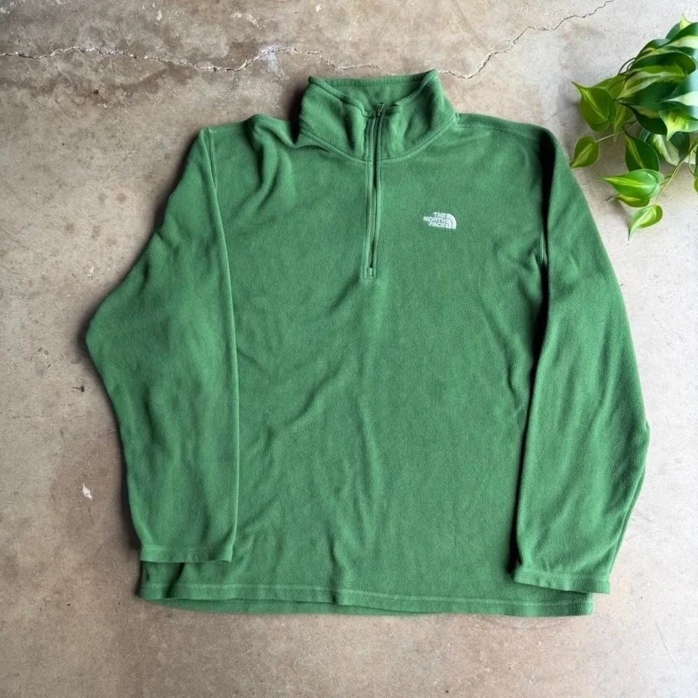 Vintage The North Face green quarter zip fleece